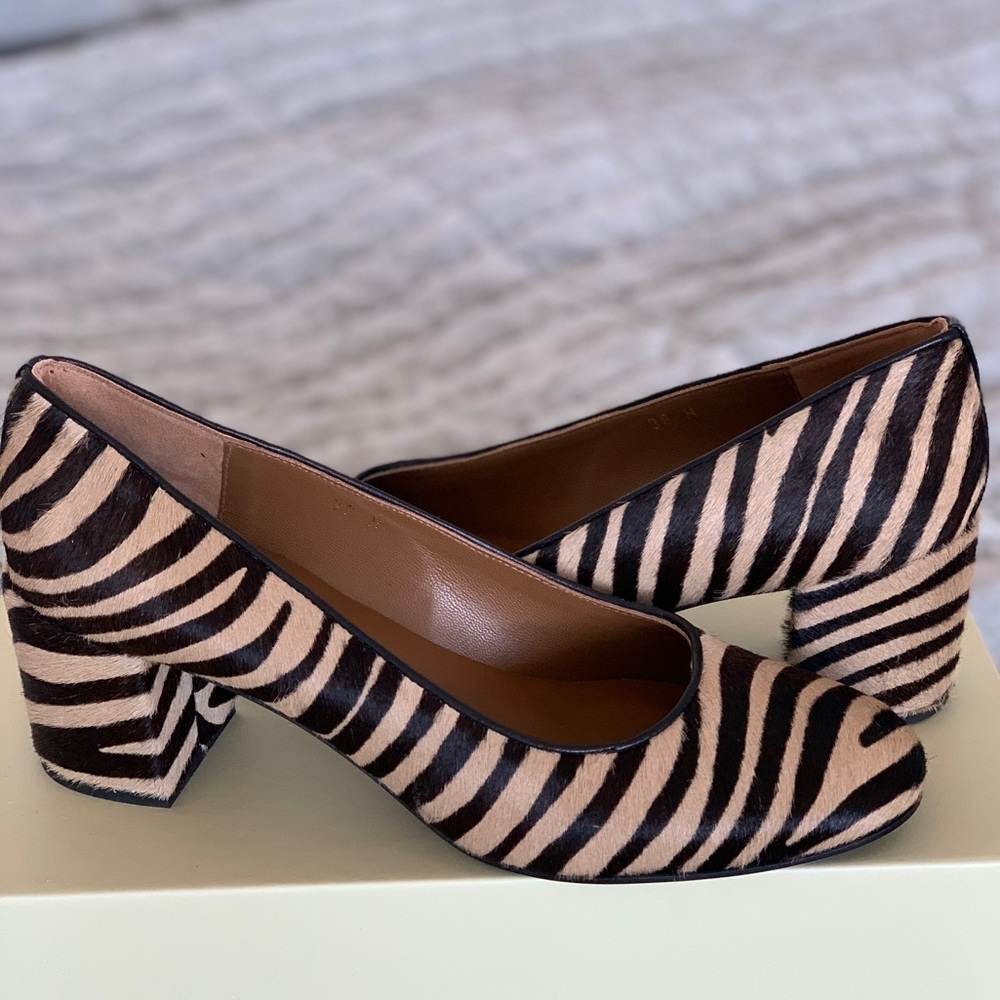 Margaux The Heel Zebra Calf Hair
